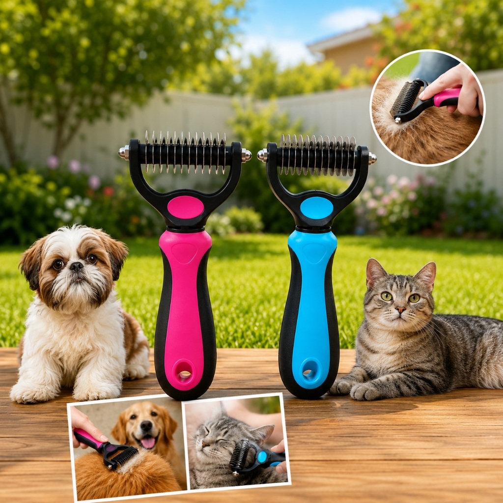 Desembolador Removedor Pelos Pet Rake Escova Subpelos Tira Pelos Dos Pets Cães E Gatos