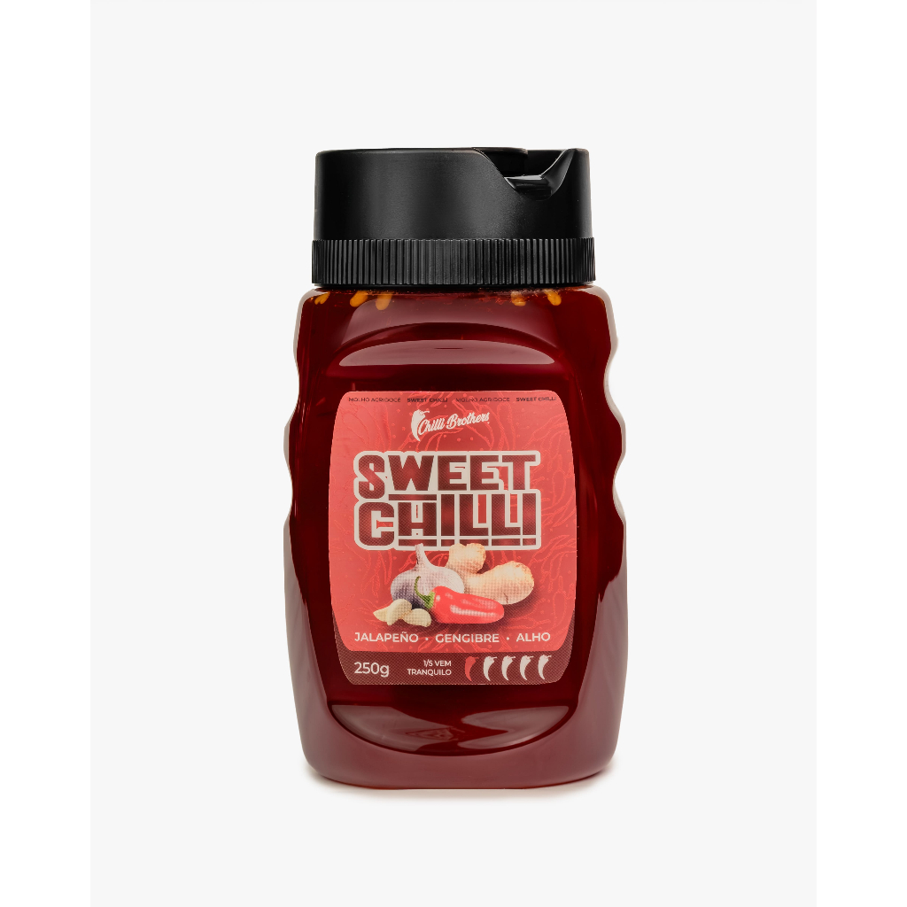 Molho Agridoce Sweet Chilli Jalapeno, Gengibre e Alho 250g Tradicional Chilli Brothers