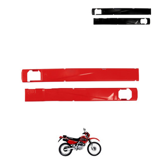 Protetor de Balança Amx Honda XR 200 Bros Preto Vermelho Trilha Motocross