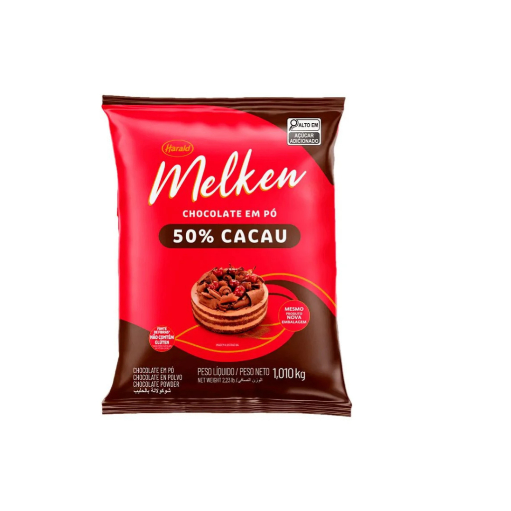 Chocolate em Pó Melken 50% Cacau 1,01kg - Harald