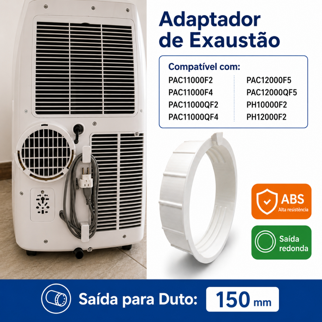 Suporte Adaptador Ar Condicionado Portátil PAC11000F2 PAC12000F5 PH12000F2 150mm ABS