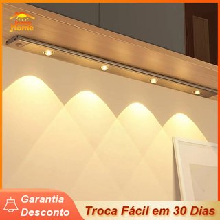 60cm Luminária Barra LED Recarregável Sensor de Movimento 3 Cores Luz para Armário e Guar…
