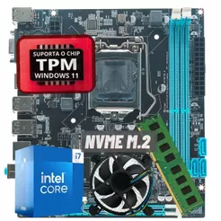 Kit Gamer I7 3770 Memória 8gb 16gb Ram Rede Gigalan Usb 3.0 Placa Mãe B75 NVME M2