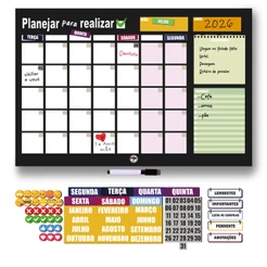 Lousa Planner - Quadro De Planejamento Interativo - Quadro Planner Mensal