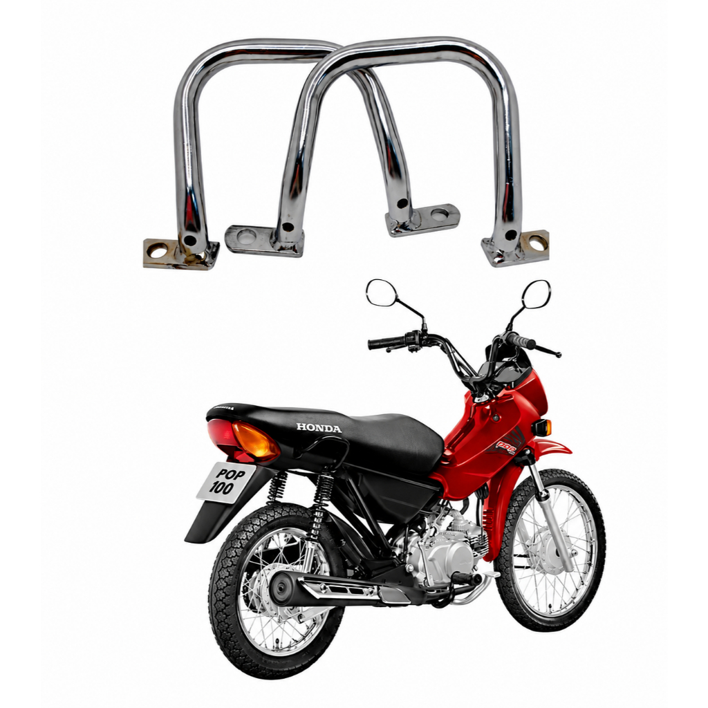 Alça Traseira Esportiva Honda Pop 100 (cromado)