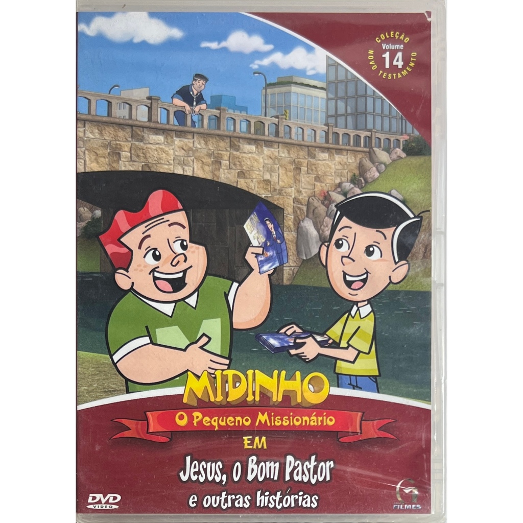 Midinho: O Pequeno Missionário – Jesus, o Bom Pastor e outras histórias - DVD Original Lacrado