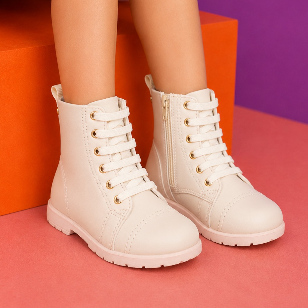 Bota Coturno Infantil Antiderrapante Rubi Pampili