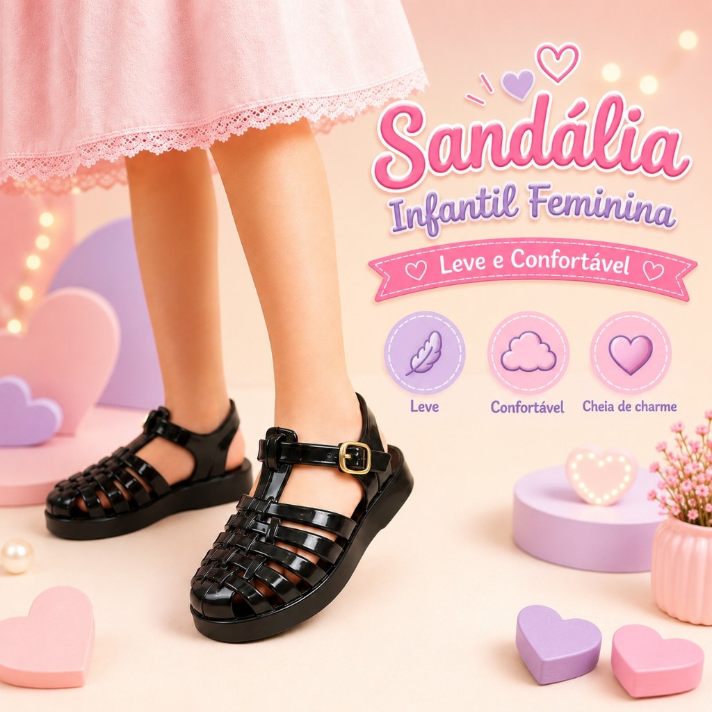 Sandália Papete Mel Bebê com Ajuste Perfeito Mais Vendida Lançamento