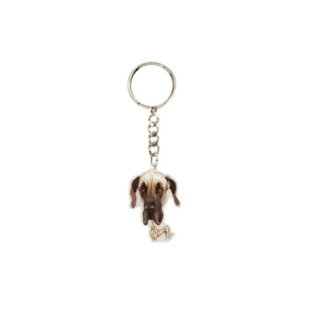 Chaveiro de Metal Heads Cachorro Raça Dog Alemão