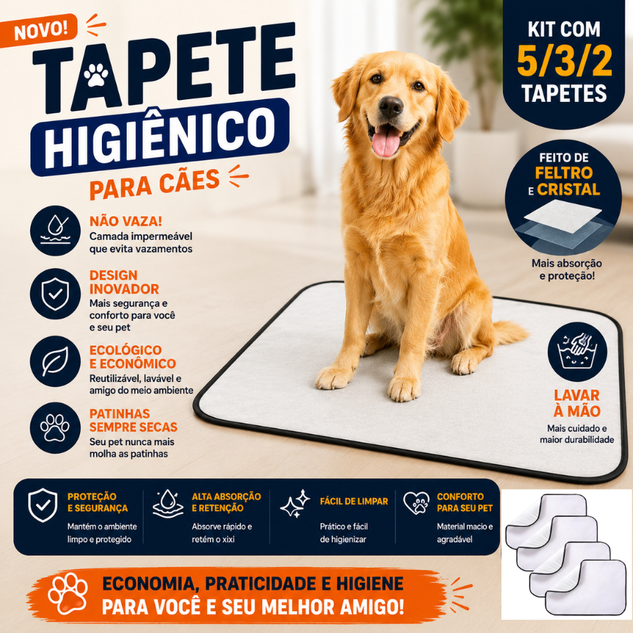 Tapetes higiênicos Kits 5/3/2 lavável para pet dog xixi gato educador reutilizável