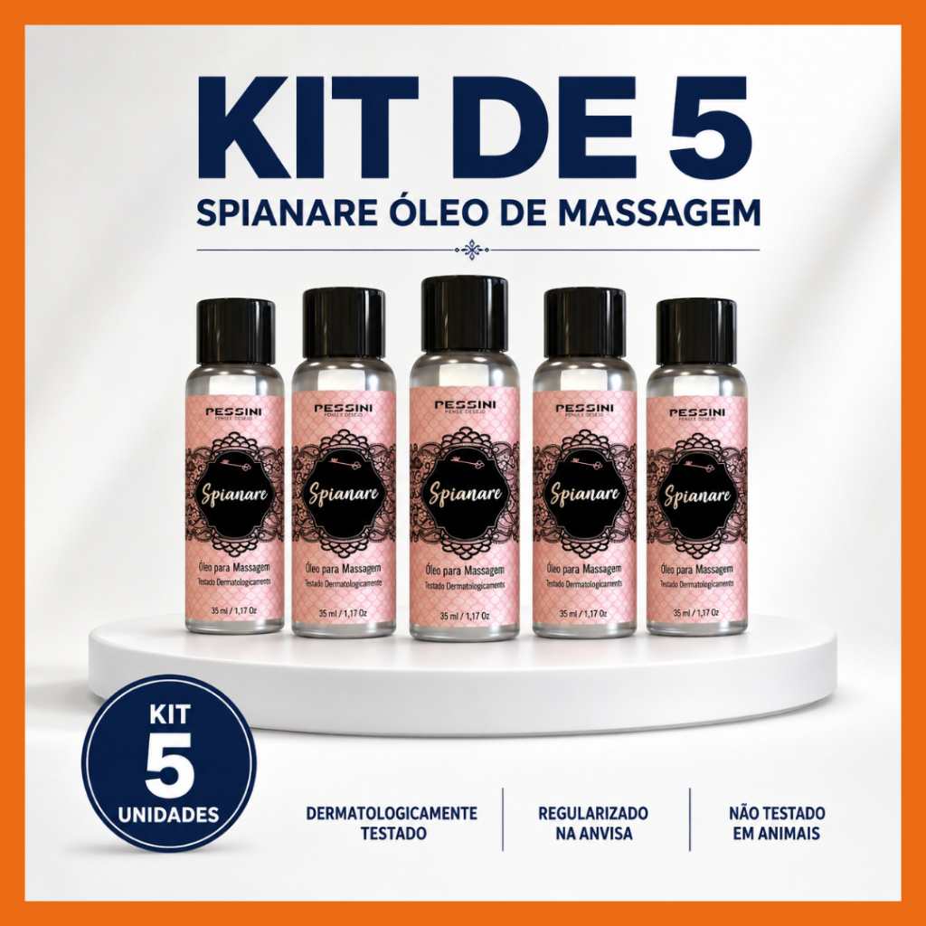 Kit 5 Unidades Óleo Para Massagem Sensual Tântrica Fragrâncias Afrodisíacas