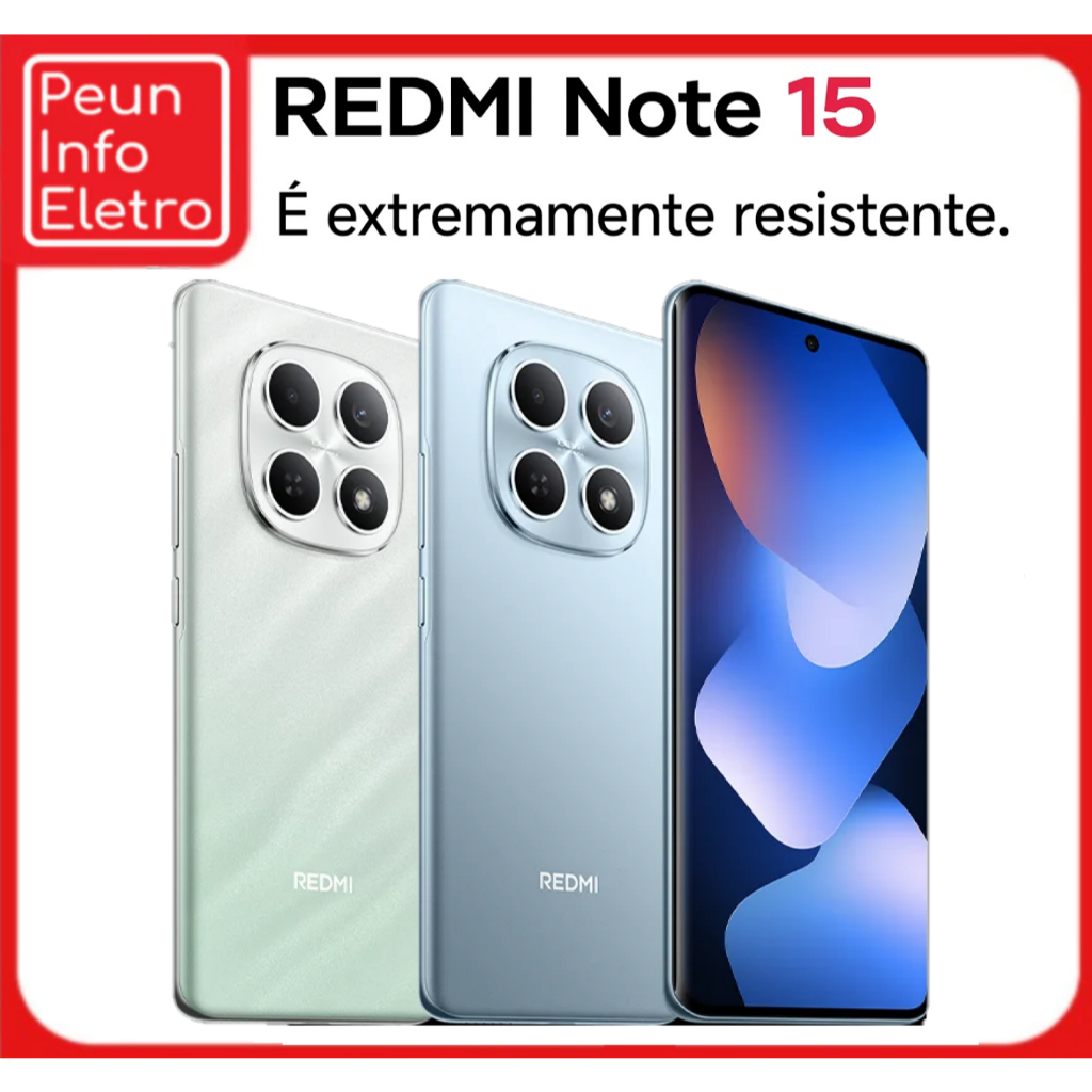 Celular REDMI NOTE 15 4G 128GB  + 6GB RAM 108MP TELA 6.77" AMOLED NFC