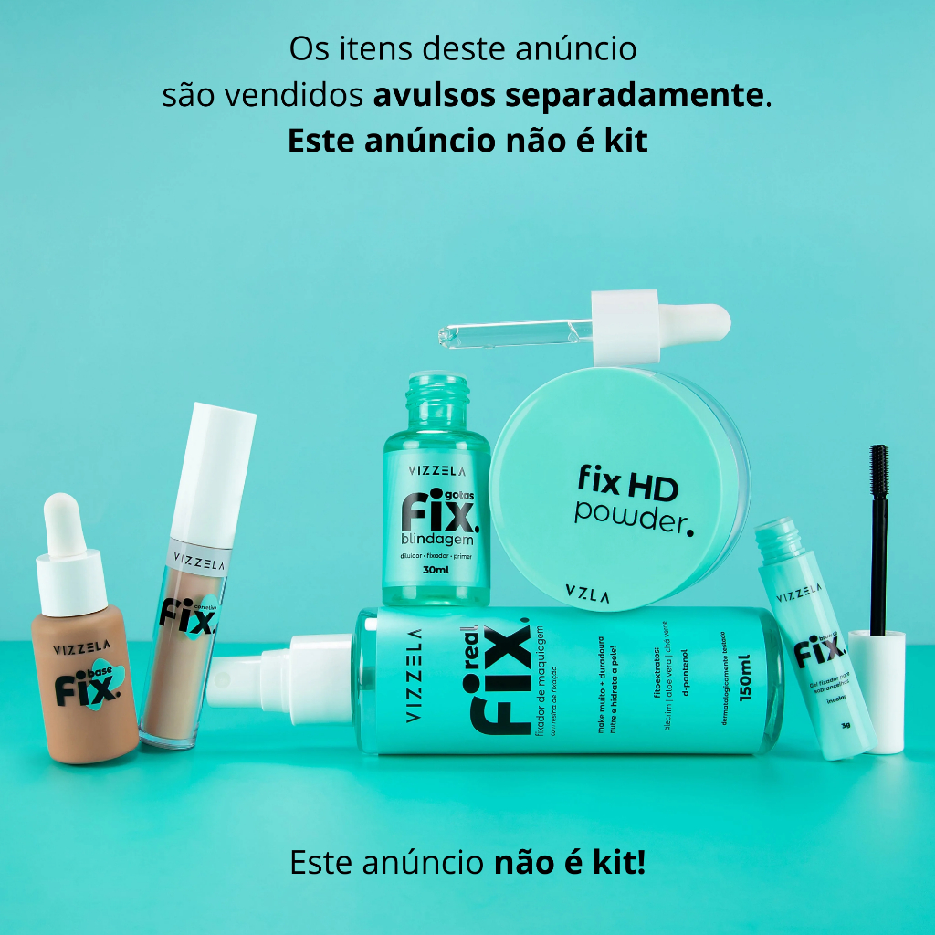 LINHA FIX VIZZELA – FIXA, BLINDA E PREPARA A MAKE ORIGINAL VIZZELA