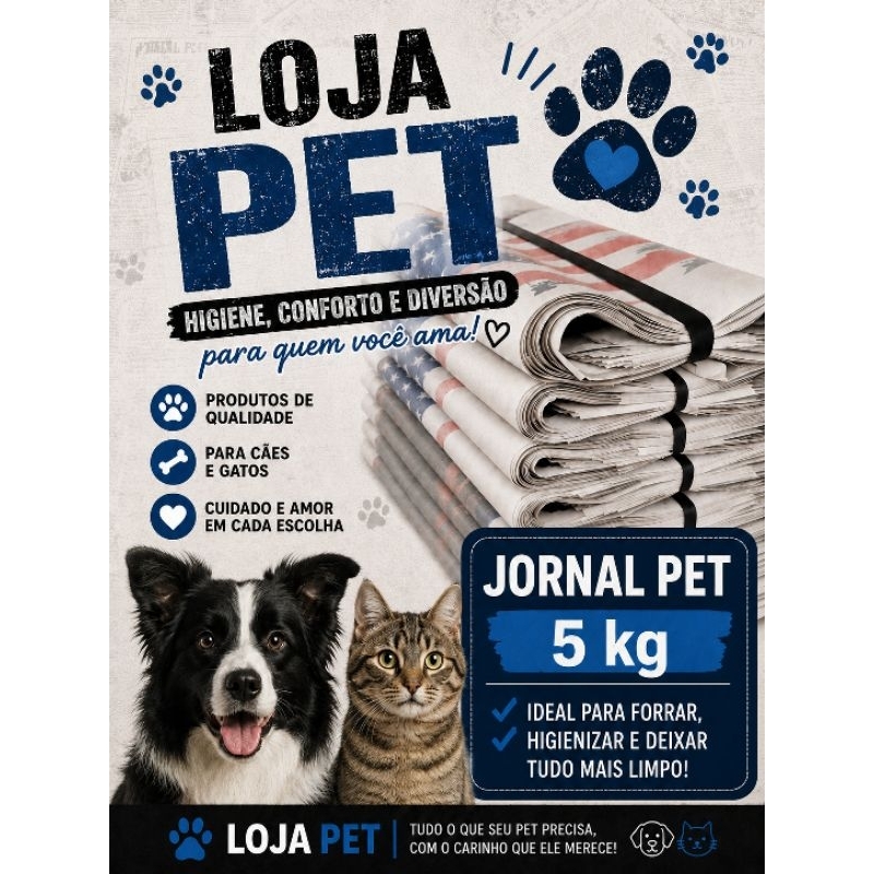 5kg///JORNAL PET //SUPER ABSORÇÃO .Folhas extra Grandes