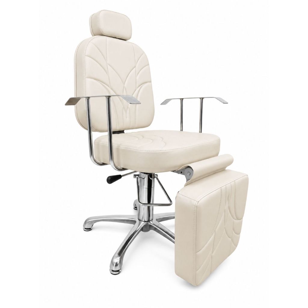 Cadeira de Maquiagem Hidraulica Reclinavel Flor Profissional
