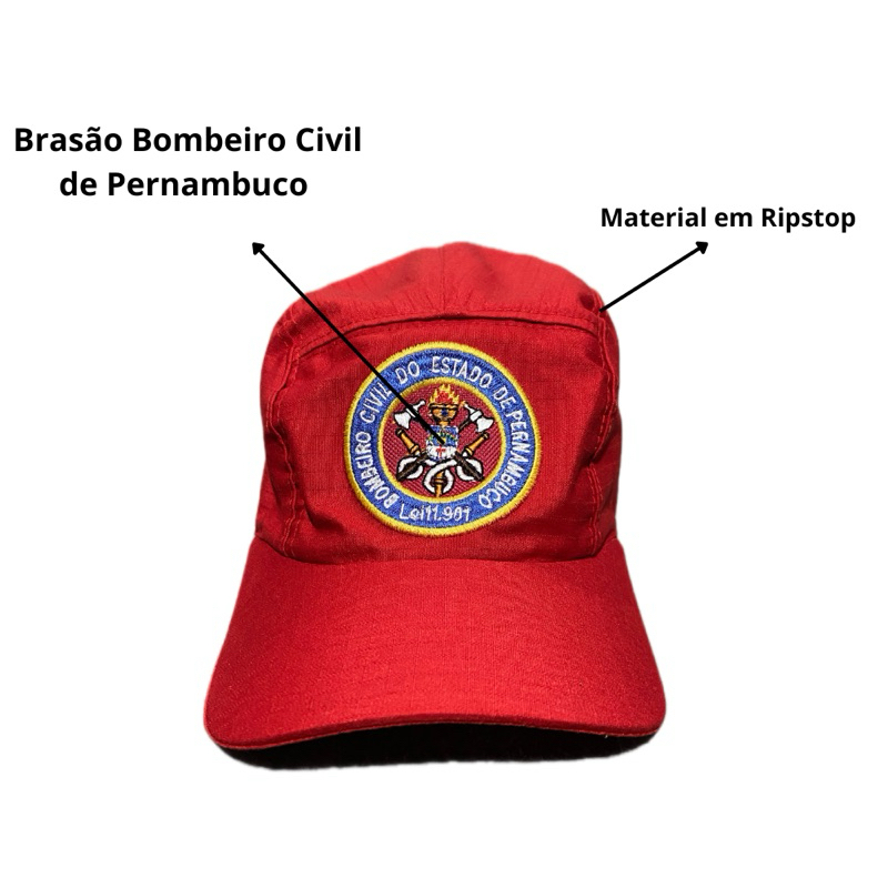 Boné Bombeiro Civil de Pernambuco - Brasão Bombeiro Civil de Pernambuco