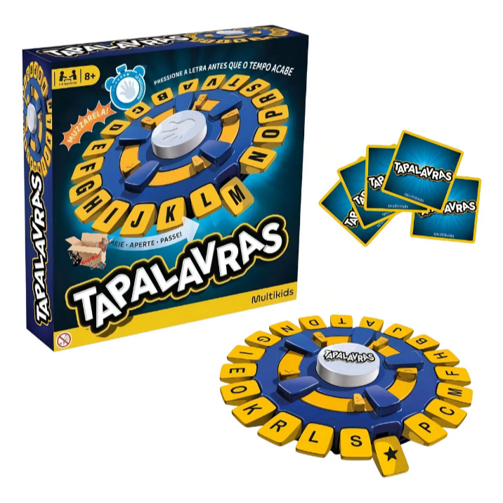 Brinquedo Pedagógico Jogo De Tabuleiro Tapalavras Multikids