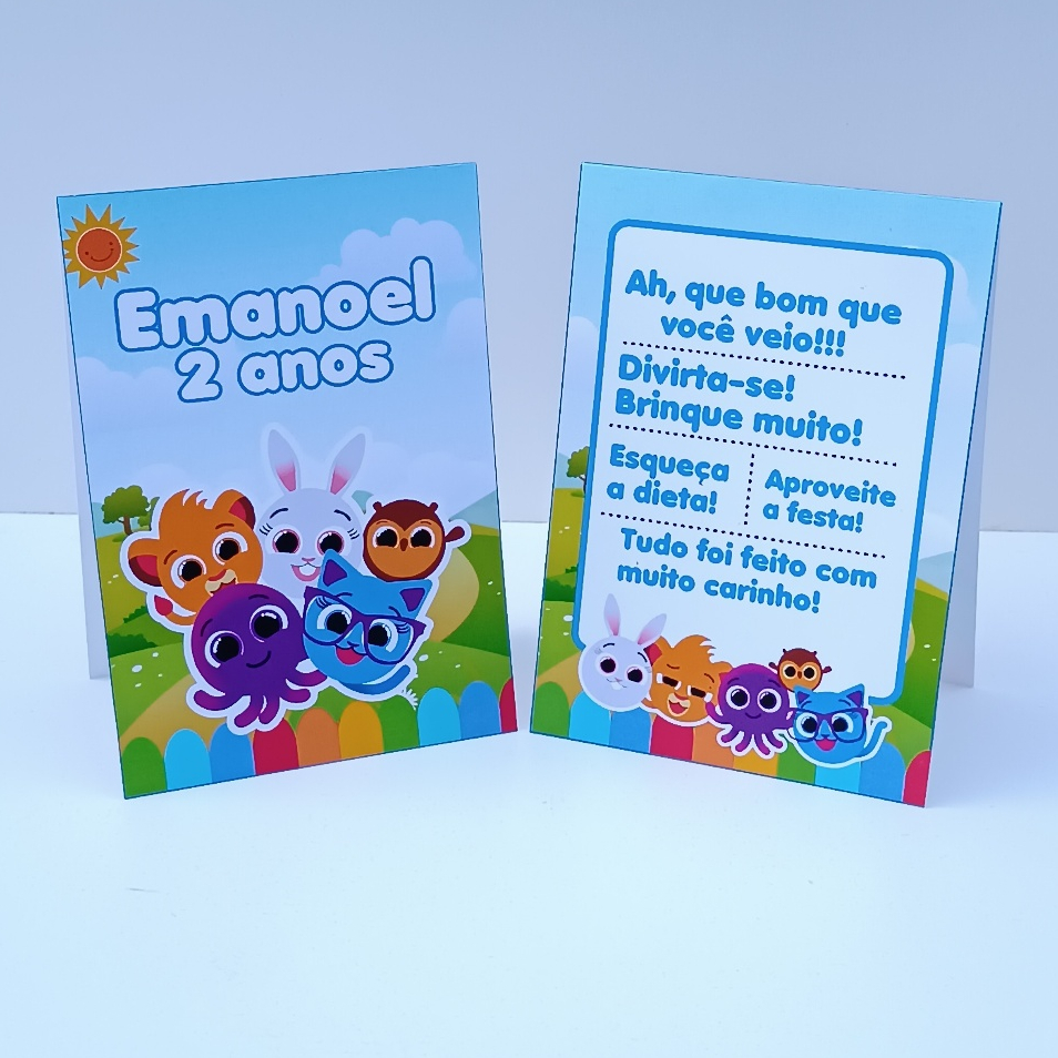 Plaquinha de Agradecimento Bolofofos Menino l Personalizados l Lembrancinha de Festa l Aniversário