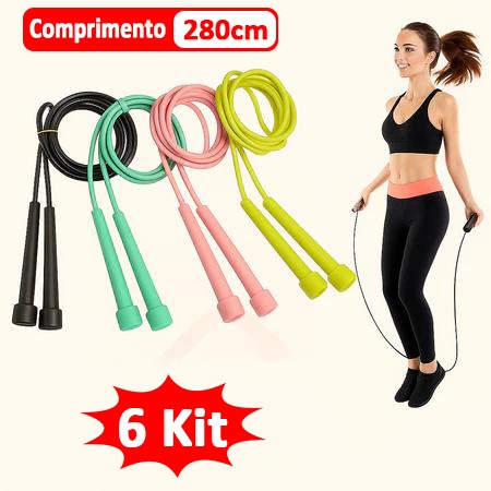 2/4/6PCS Corda de Pular Profissional Ajustável de PVC – 280cm (10) para Treino Eficiente e Durável