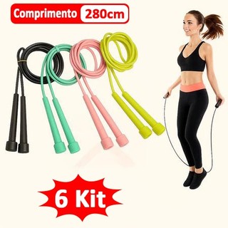 2/4/6PCS Corda de Pular Profissional Ajustável de PVC – 280cm (10) para Treino Eficiente …