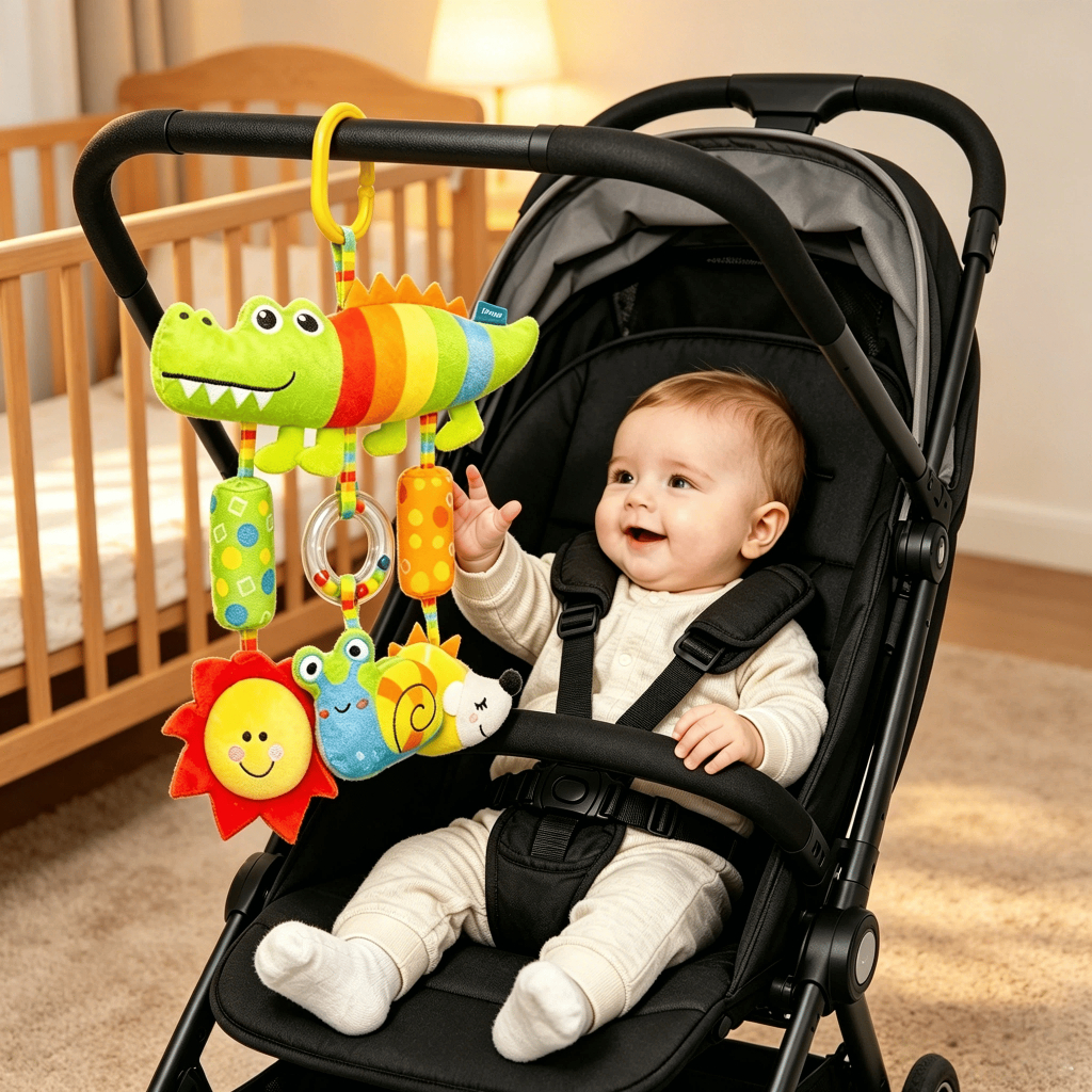 Brinquedo Mobile Carrinho Berço Bebê 0-36 meses Pendente Pelúcia com Suspensão Cama Macio de Animal para Cadeirinha