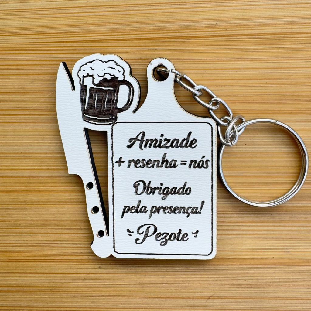 Kit Chaveiros Tabua - Boteco Personalizado MDF Aniversário Evento Resenha Amigos Lembrancinha em Madeira MDF