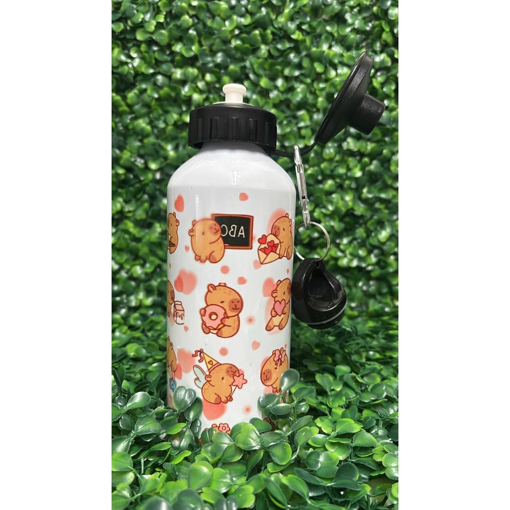 Garrafa Capivara Personalizada com Nome 600ml Alumínio Squeeze Cantil Presente Adulto ou infantil