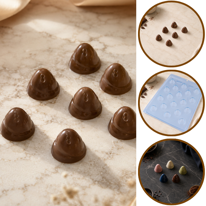 1~10 Forma Simples Mini Dantop 23 - (A9) em Acetato BWB Para Bombom e Doces de Chocolate e Confeitaria.(CHOCO)