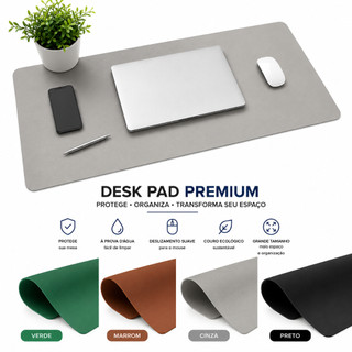 Mousepad Grande 70x30cm e 90x40cm Couro Ecológico Antiderrapante