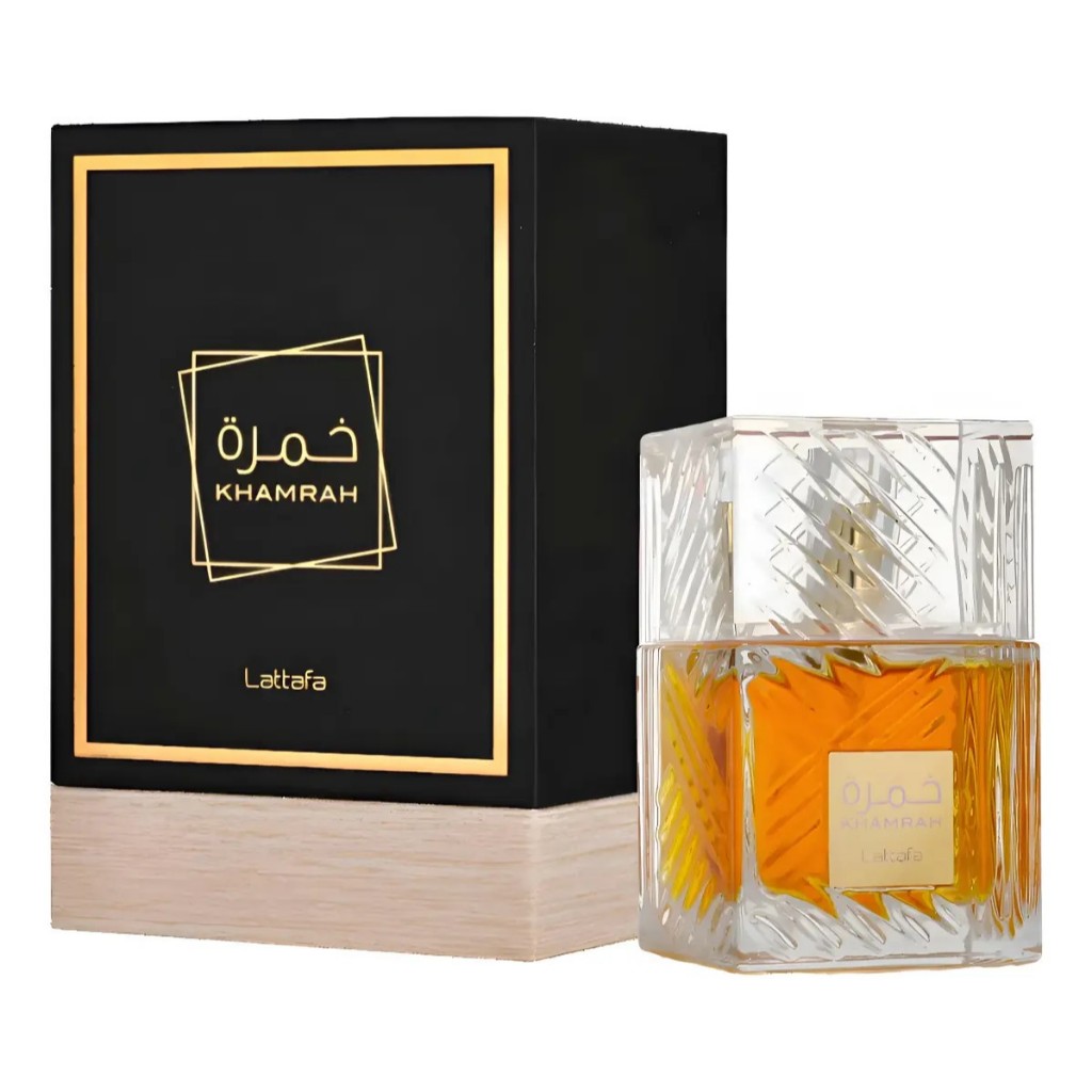 Khamrah Lattafa, perfume árabe premium, perfume importado masculino, perfume doce masculino