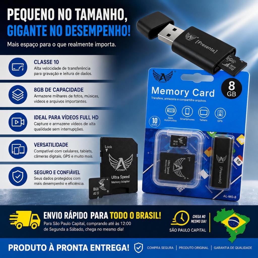 Cartão Memória Micro SD 4 8 16 32 64 128GB Classe 10 Alta Velocidade Com Adaptador SD Para Celular Câmera Tablet top