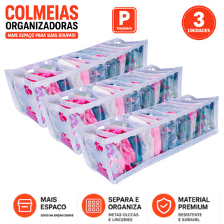 Kit 3 Colmeias Organizadoras P para Gavetas Organizador Guarda Roupa calcinha cueca meia …