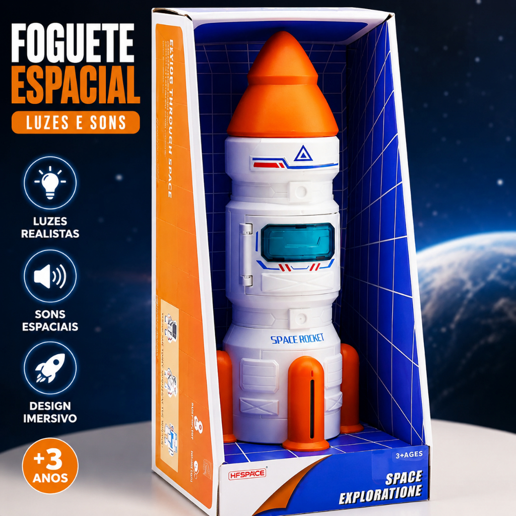 Brinquedo Nave Espacial Infantil Com Luzes E Sons Space Exploration Space - Toys Import