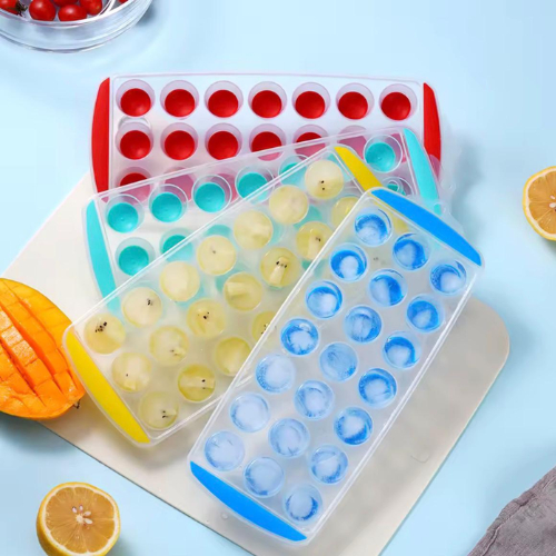 Forma de Gelo Base Silicone Easy Push Chocolate Bombom Drink Whisky Redondo Flexivel Grande 18 Cubos
