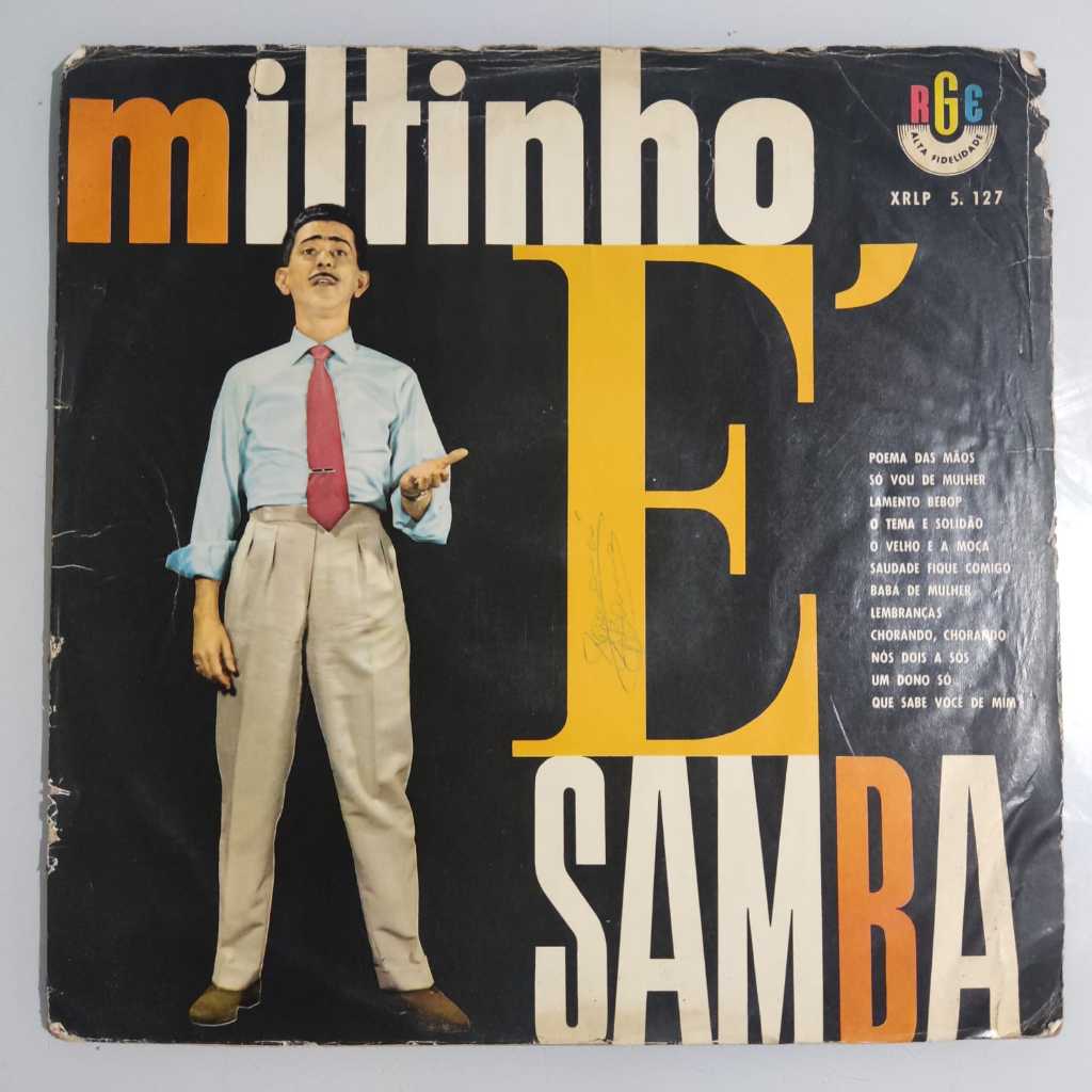 LP Miltinho - Miltinho É Samba (1961) RGE - Prensagem Original de Época
