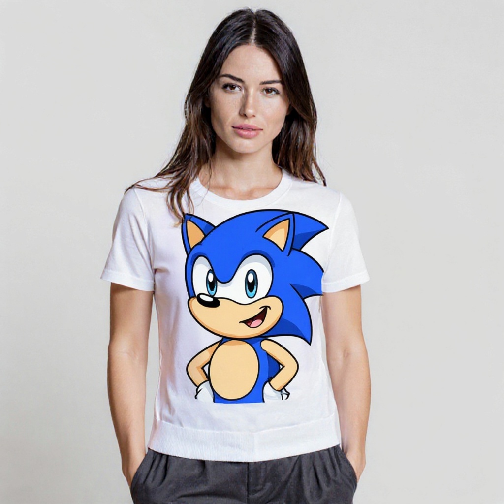 Camiseta Personalizada Sonic Adulto Unissex 100% Poliéster Camisa Confortável Envio Rápido Imediato!