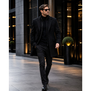 sobretudo blazer masculino social slim iverno luxo premium