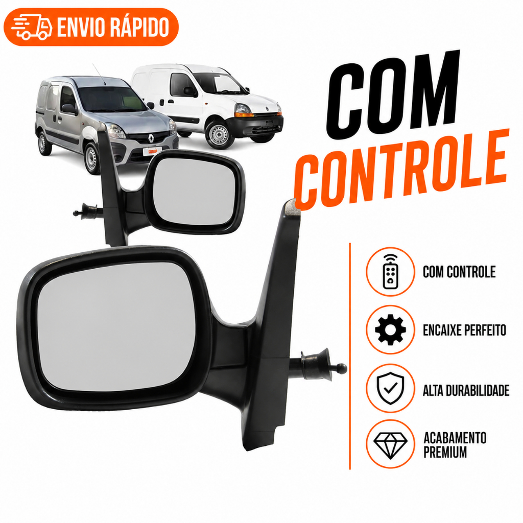 Retrovisor Kangoo 2003 A 2018 Com Controle