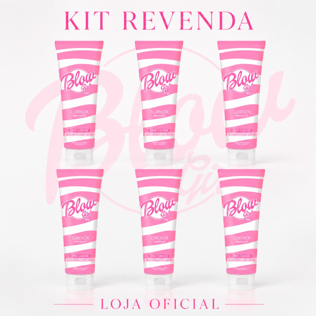 Kit Revenda 6 Creme Clareador Blow Girl Original Clareia Axilas Virilha Manchas Na Pele Alta Procura