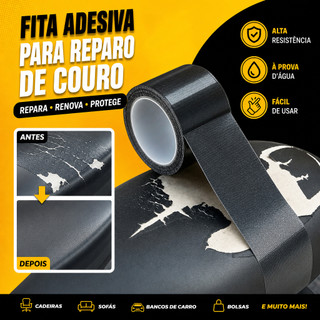Kit De Reparo De Couro Fita Adesiva Preta Para Móveis , Sofás , Assentos De Carros