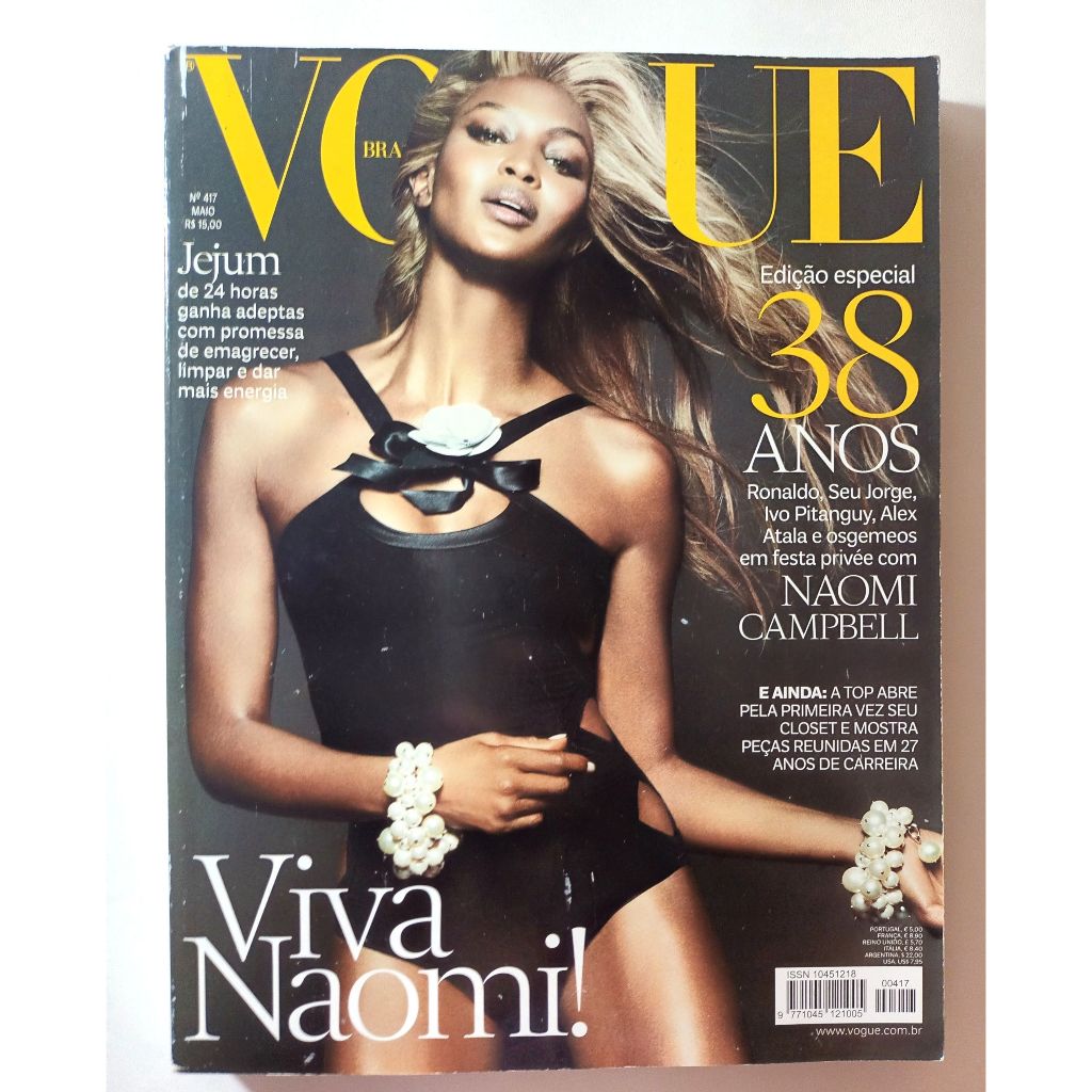 VOGUE BRASIL Nº417 - Edição Especial 38 anos da Revista e Naomi Campbell na capa