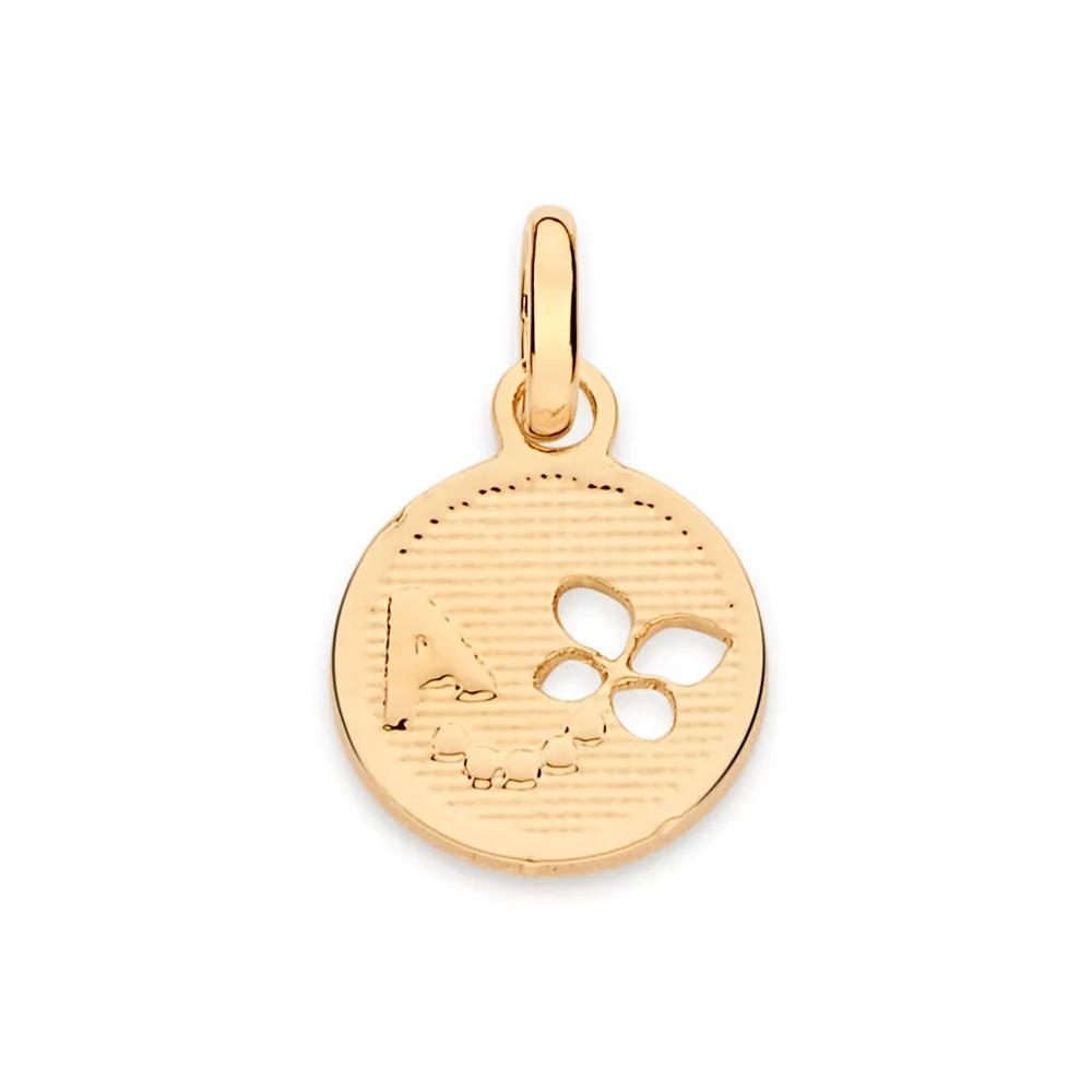 PINGENTE VOO DA BORBOLETA COM LETRA BANHADO A OURO 18K ROMMANEL