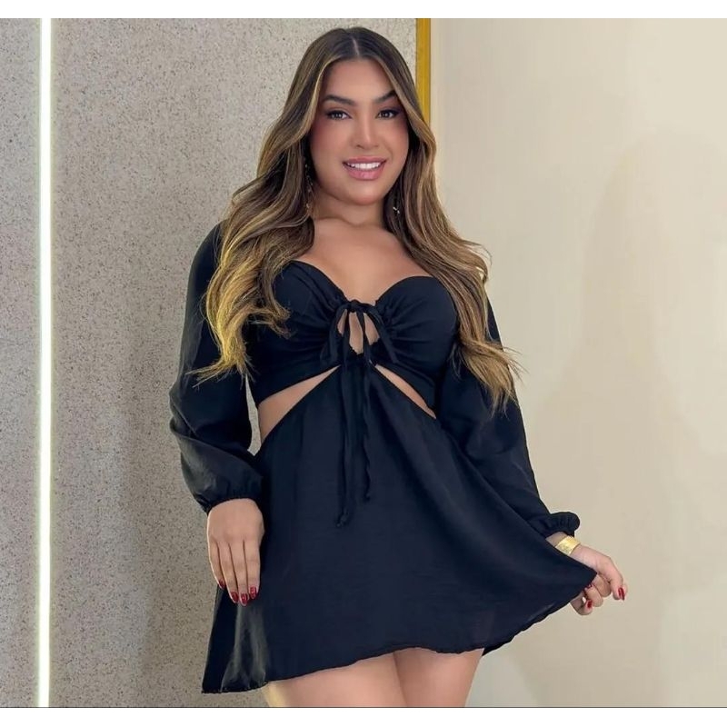 Macaquinho Feminino Paty Nordestina Crepe estampa Farm lançamento tendência short por baixo