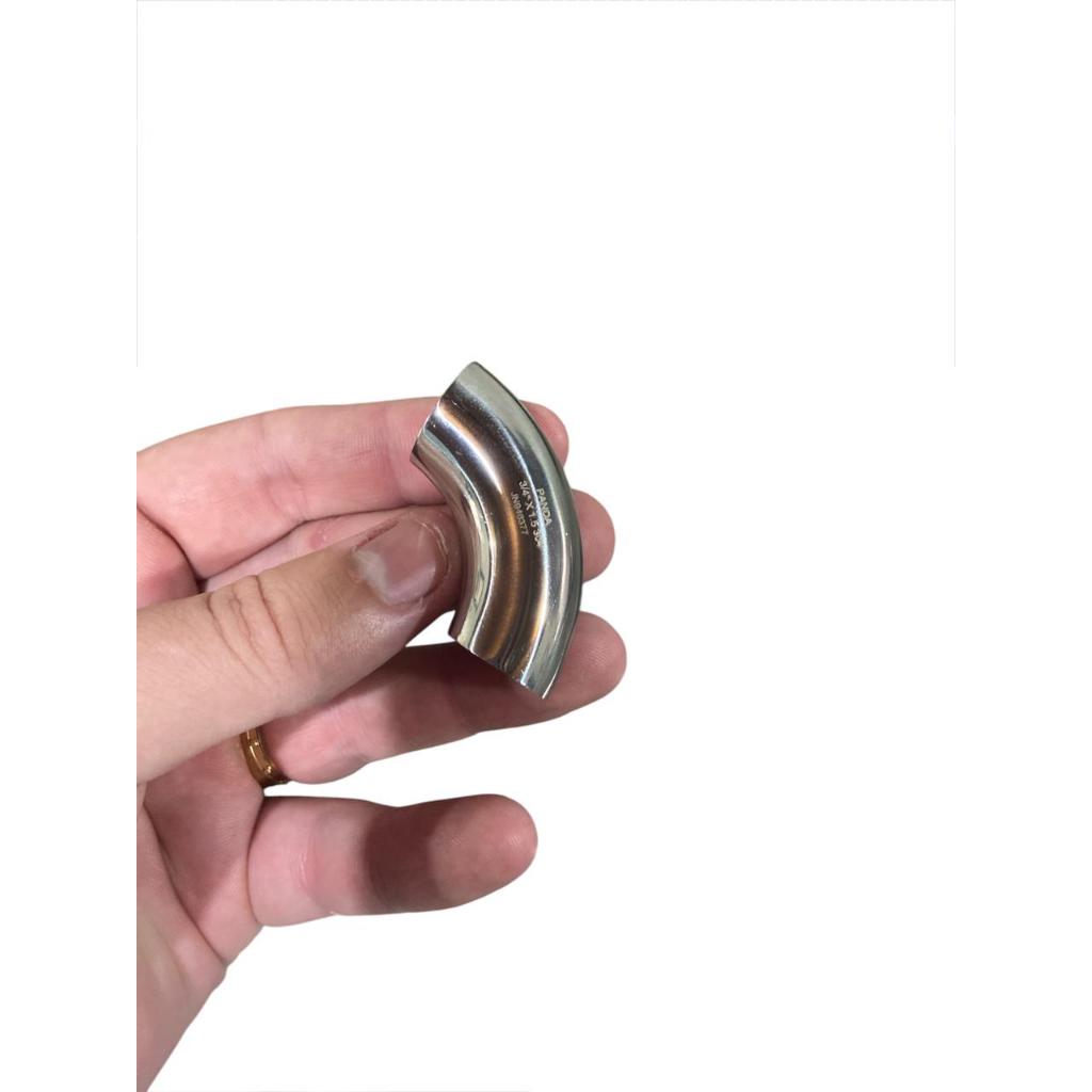 Curva 90° Para Tubo 19,05mm ou 3/4" Aço inox 304 - Kit c/ 10