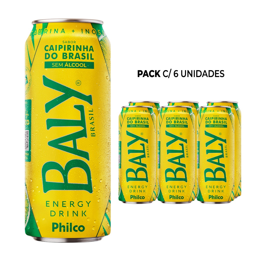 Pack Energético Baly Caipirinha do Brasil 473ML Lata