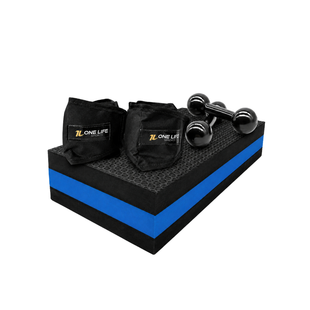 Kit Academia em Casa com Step + Halter 2 kg + Caneleira 3 kg – Treino Completo | Fitness