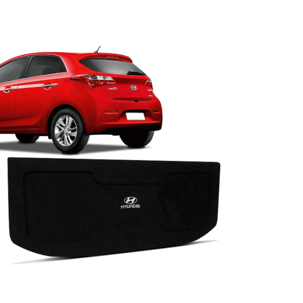 Tampão Bagagito Porta Malas Hyundai HB20 2012 a 2019 Carpete Preto R-Acoustic