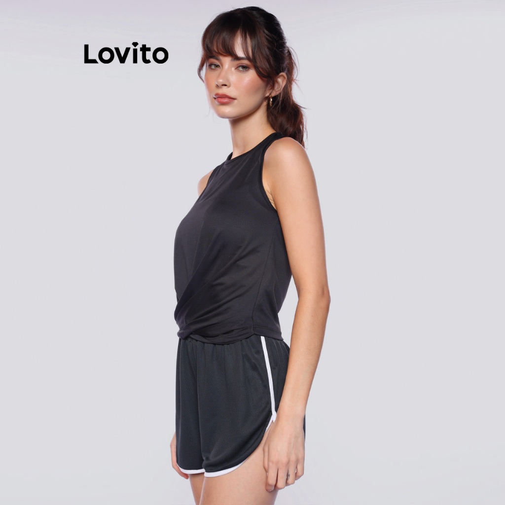 Lovito Regata Feminina Esportiva Tecido Respirável PKB14851515 · foto 2