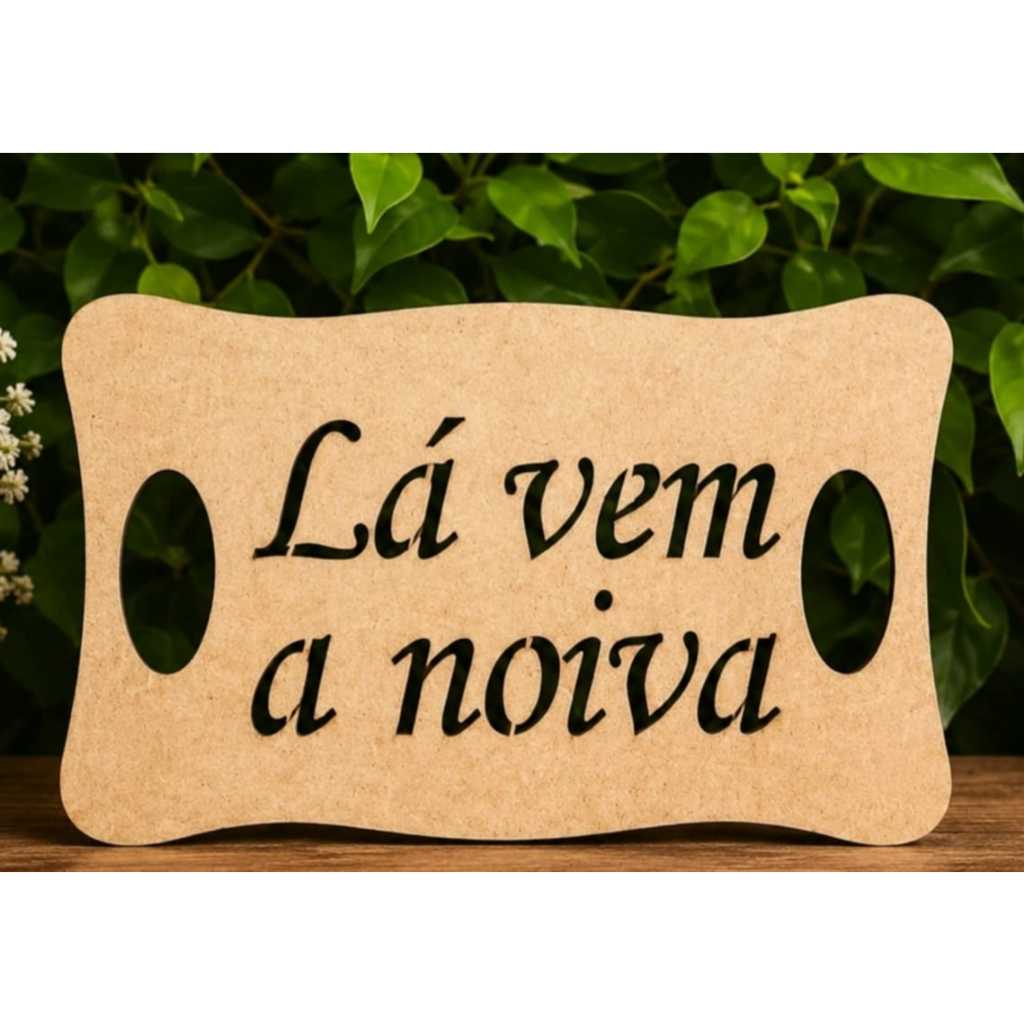 Plaquinha para entrada de Casamento em MDF CRU 3mm
