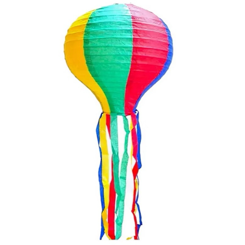 Balão Junino Lanterna Grande | Papel Colorido | 30cm | Decoração De Teto Festa Junina, São João, Caipira, Quadrilha